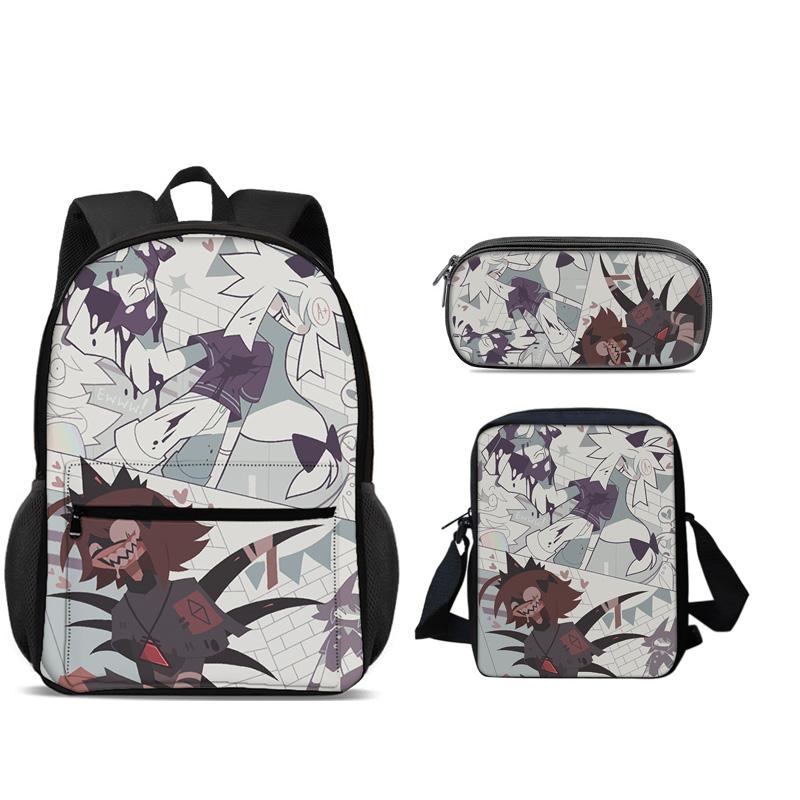 Fundamental Backpack Pen Bag Shoulder Bag 3pcs Set Versatile Large Capacity Boy and Girl School Birthday Best Gift