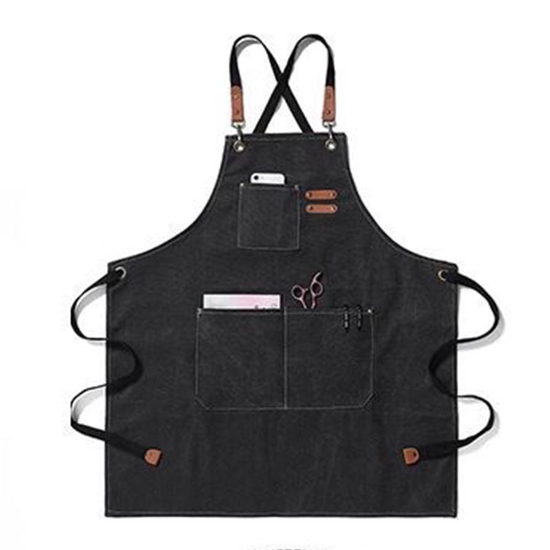 Art Studio Cross-Border Long Smock Apron, Oil & Watercolor Painting Canvas Apron