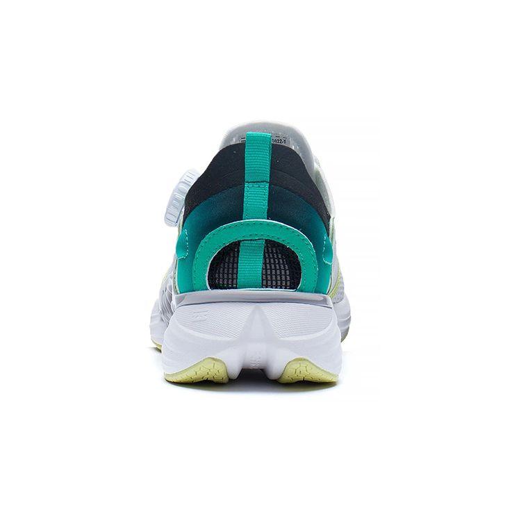 Li Ning Childrens Canglan Non-Slip Shock Absorbing Wear-Resistant Rebound Low-Top Running Shoes Kids Sneaker White Green YKFS022-1