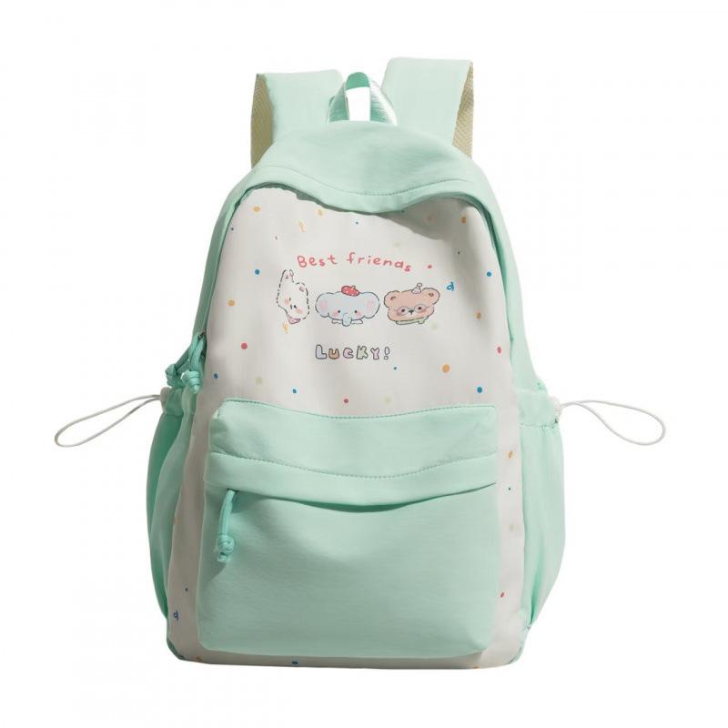 Schoolbag new casual small fresh cute printed backpack junior high school student schoolbag simple and light commuting versatile backpack
