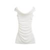 Pure Desire Women's One-Shoulder Hip-Hugging Pleated Slimming Mesh Dress