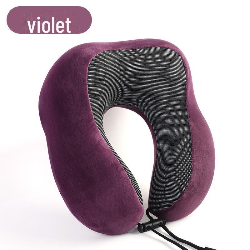 U-Shaped Ice Silk Memory Foam Neck Pillow for Cervical Support and Travel