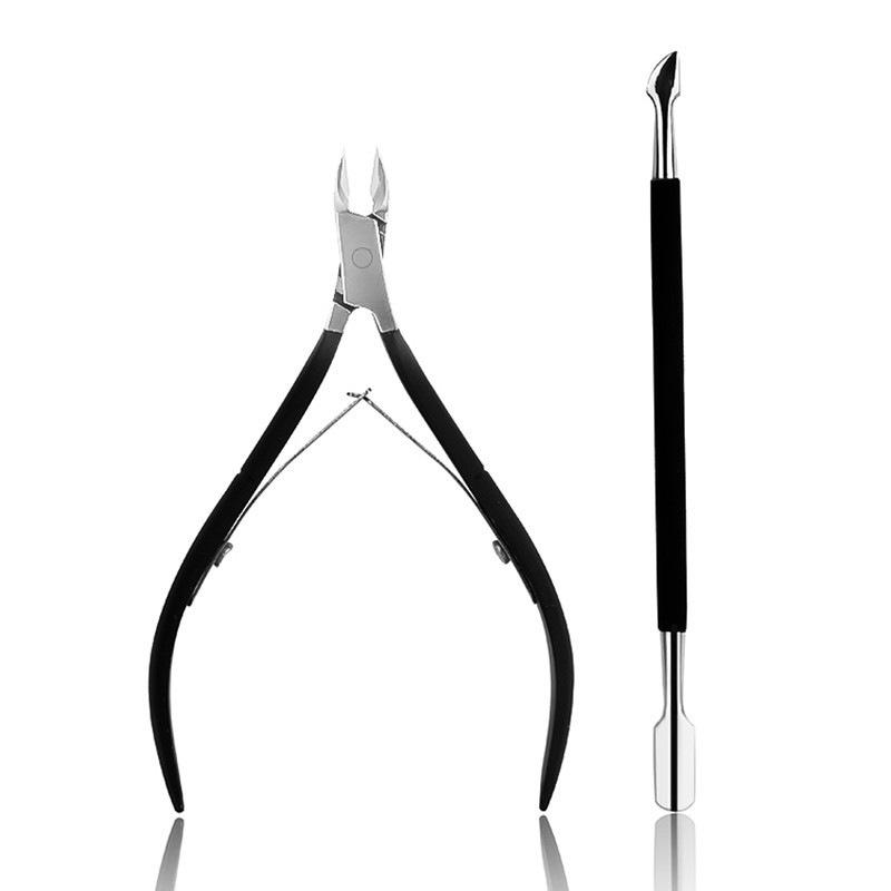 Stainless Steel Cuticle Nippers & Nail Clippers Set for Dead Skin Removal