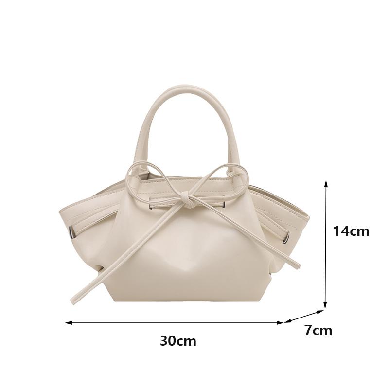 Yogodlns Women's Candy Color Bow Decor Summer Casual Crossbody Bag with Adjustable Strap ,Versatile PU Leather Small Shoulder Bag for Daily Use