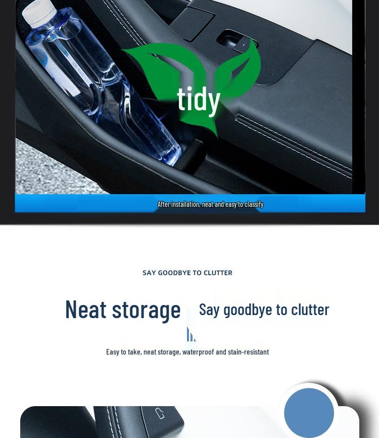Tesla Model 3 Highland 4-Piece Waterproof TPE Door Storage Box Set