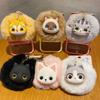 Big Ear Cat Plush Pendant Long Mane Cute Animal Keychain Plush Cat Keychain  Friends Birthday Gifts