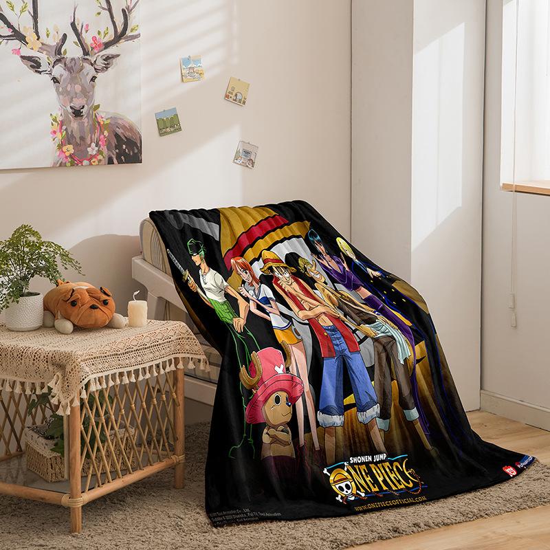 Cartoon ONE PIECE Series Double-sided Flannel 2D Digital Printing Blanket Blanket