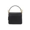 Coach Beat 18 Horse And Carriage Pattern Printed Chain Coated Canvas Leather Square Handbag Women Handbag Truffle-Black 4603-B4SI1