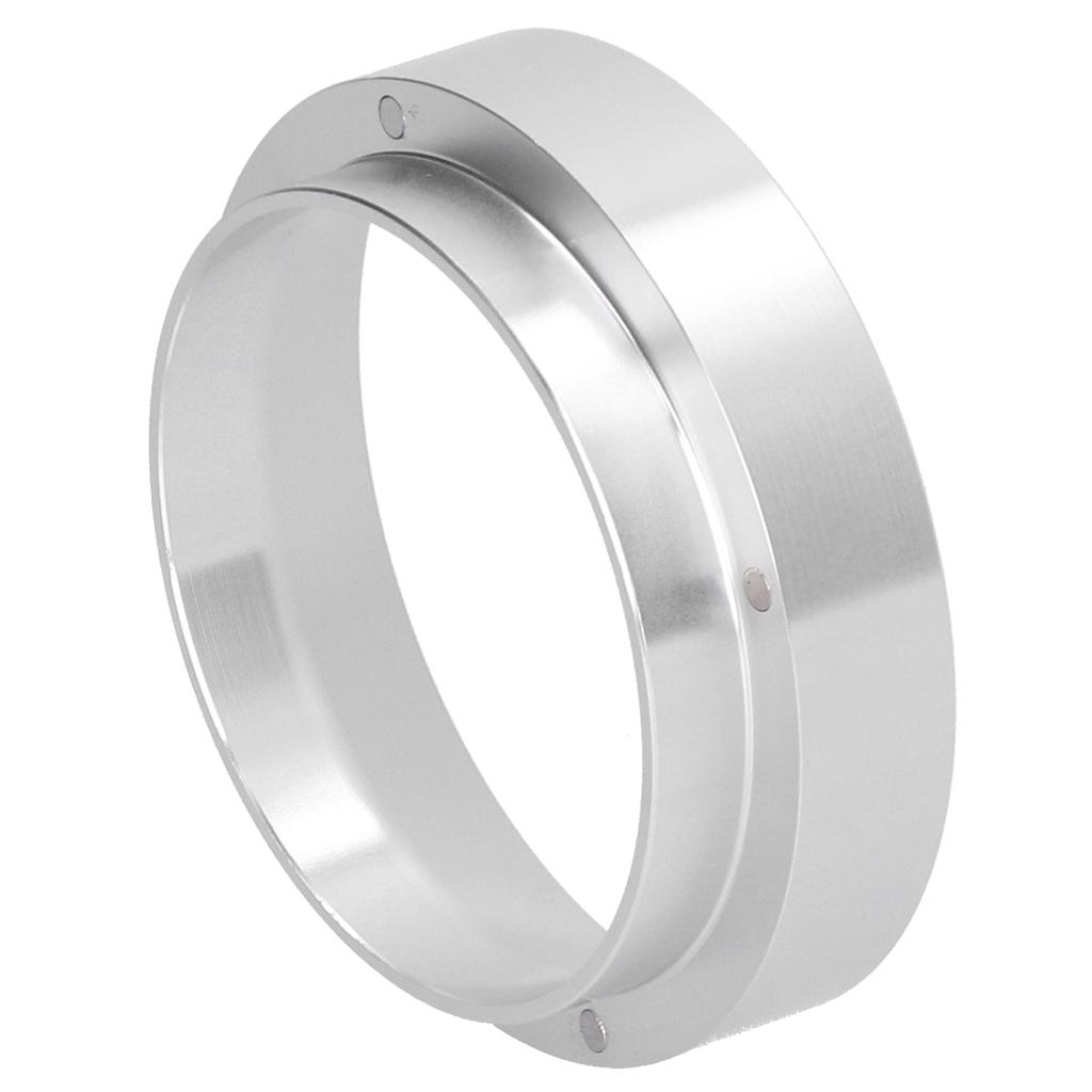 Kaffee Dosierring Ersatz mit Magnetischem Anti-Flugpulverdeckel Dosiertrichter Kaffeemaschinenteile(Silber 58MM )