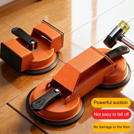 Suction Cup Dual-Side Knock-On Floor Tool with Gap Fixer Vacuum Suction Lock Engineered Wood Floors