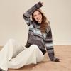 Betu Damen Gestreifter Pullover mit Relaxed Fit
