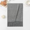 200*70cm Winter Soft Warm Cashmere Scarf Solid Color Shawls Wraps Long Blanket Scarf with Tassels