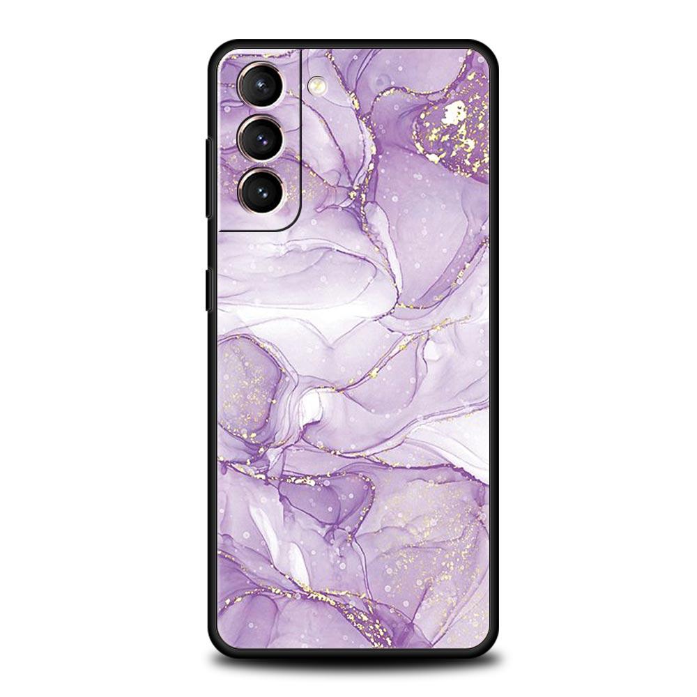 Marmortinte und Wasch-Telefonhülle für Samsung Galaxy S23 Ultra S22 S21 S20 FE 5G S10 S10E S9 S8 Plus Note 20 Silikonhülle Bumper