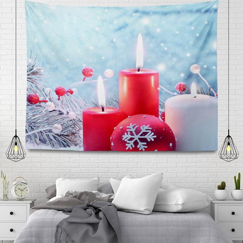 Seria wiszących gobelinów z tkaniny w stylu bożonarodzeniowym