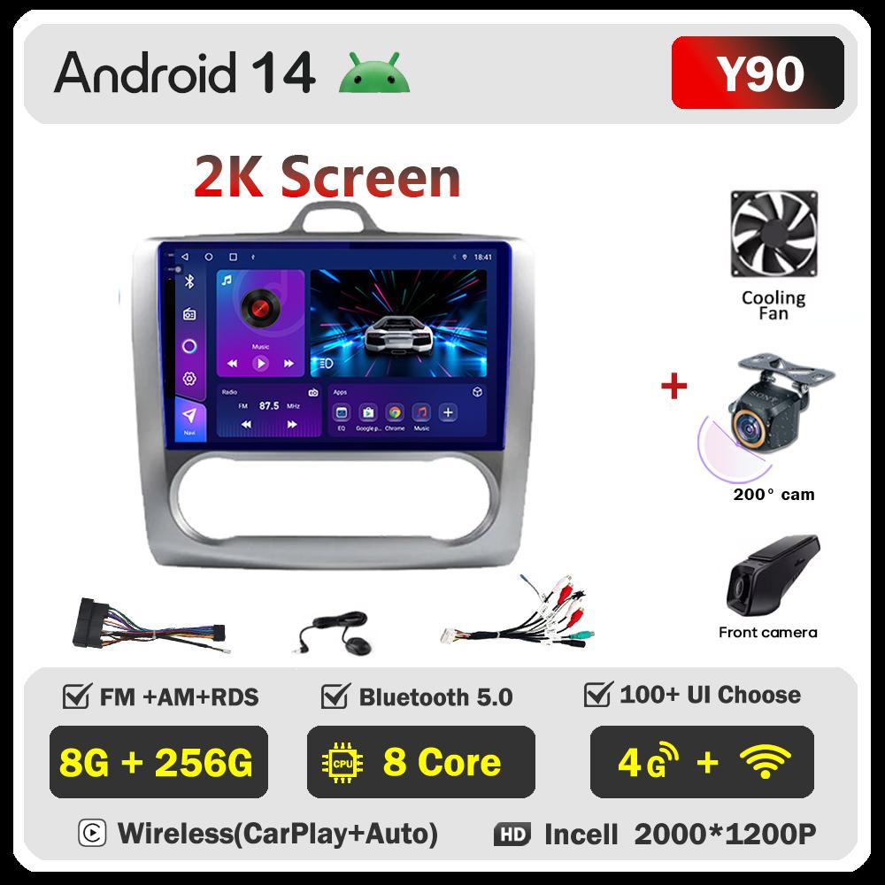 For Ford Focus 2 Mk2 2004-2011 Car Radio Player Car Carplay Screen Autoradio Mirror Link Car Intelligent Systems 8 Core RDS 4G