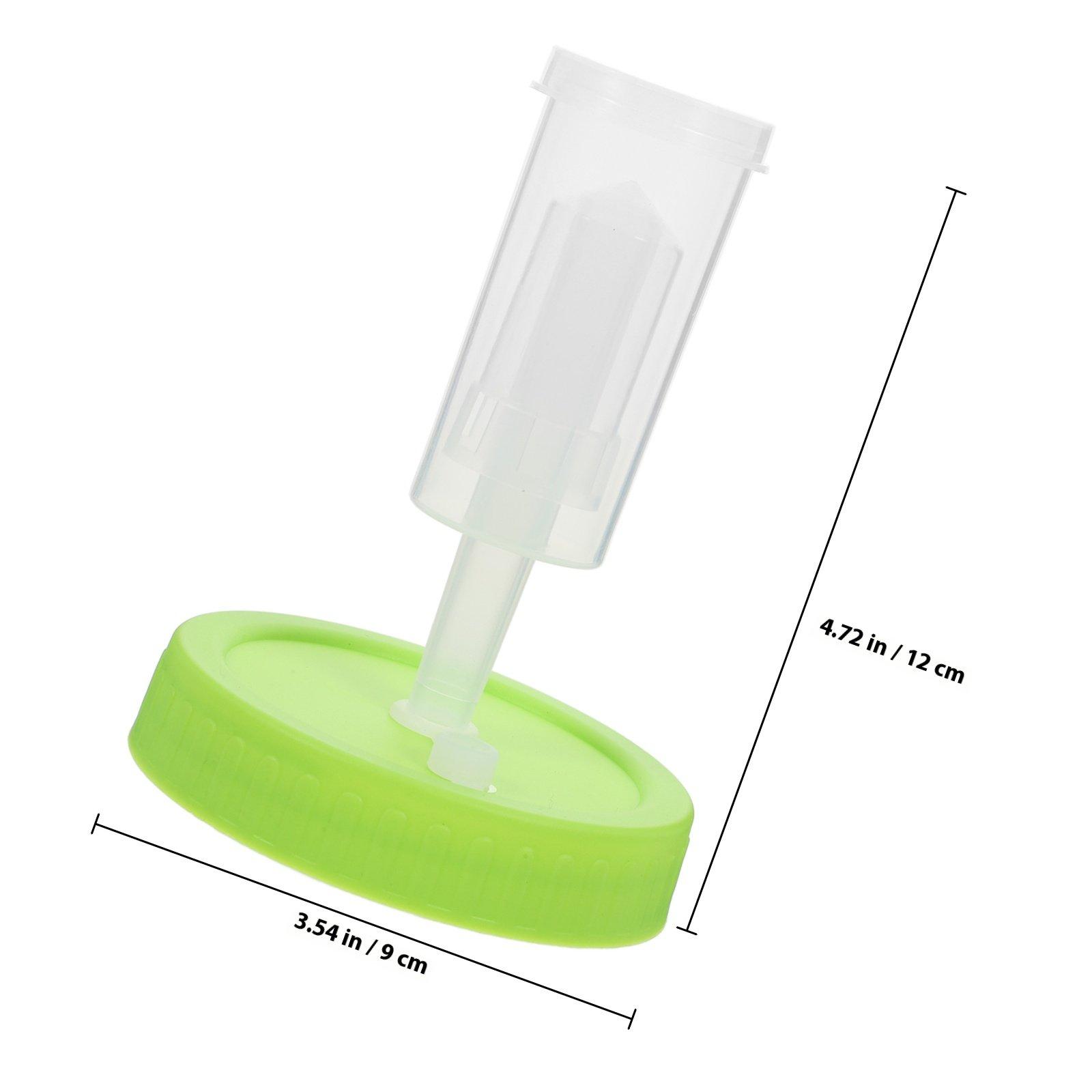

Wide Mouth Fermenting Lid Plastic Mason Jar Cover Washable Tank Lid One Way Airlock Valve Canning Accessory Wide Mouth Jar Lids светло-зеленый