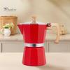 Cafeteira expresso Moka Pot fácil de limpar, cafeteira de fogão, cafeteira cubana de design italiano de alumínio para sabor rico