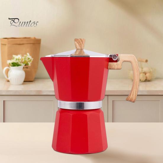 Cafeteira expresso Moka Pot fácil de limpar, cafeteira de fogão, cafeteira cubana de design italiano de alumínio para sabor rico