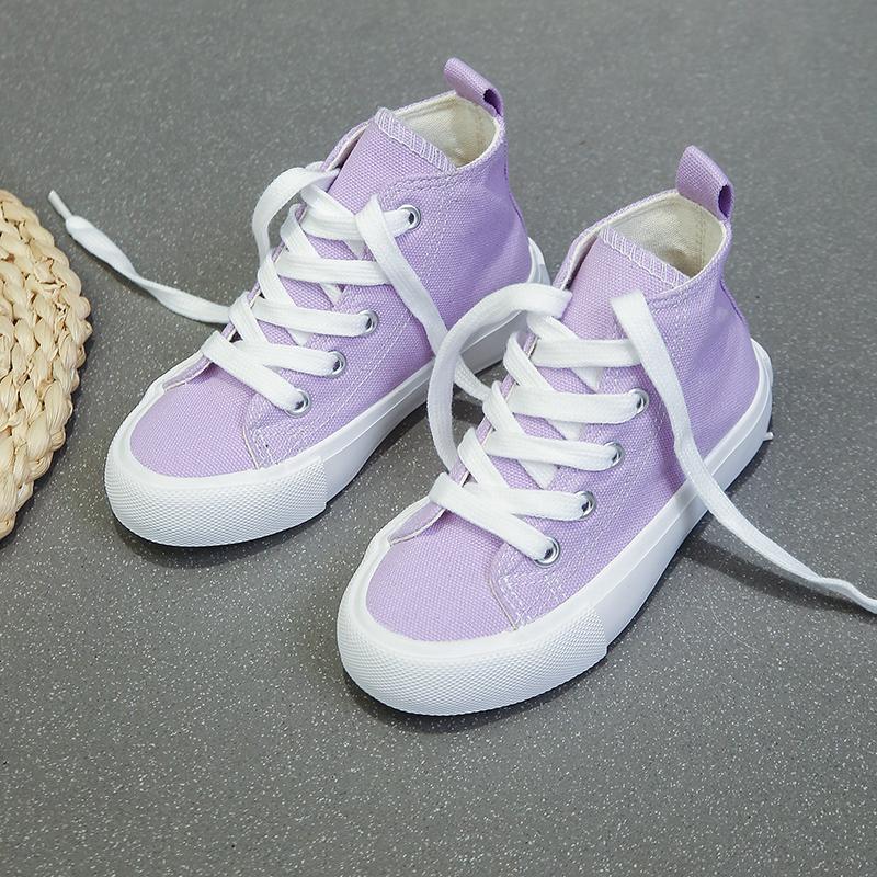 8009 Solid Color Trendy Children's Canvas Shoes, Boys' and Girls' Board Shoes, Fashionable and Breathable Children's Shoes Soft