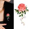 Zircon Pearls Brooches Sparkling Brooches New Peony Flower Brooches  Waist Accessorizing