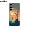For Samsung S24 FE Case Stylish Flowers Painted Cover Clear Silicone Phone Case for Samsung Galaxy S24 S24FE Soft Shell Fundas
