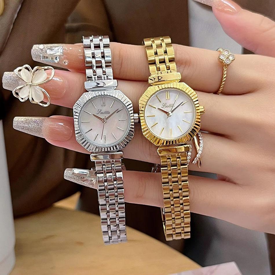 Scottie Watches For Woman Simple Fashion Temperament Stainless Steel 3ATM Waterproof Quartz Ladies Watch Elegant Accessory