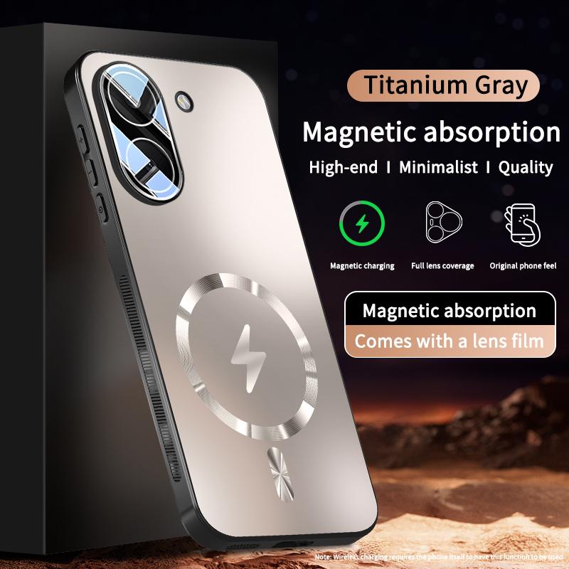 Luxury Hard AG Matte Magnetic Wireless Charging Case for POCO X8 Pro Max X8 Pro Redmi Turbo 5 5 Max Lens Protective Back Cover