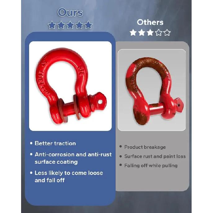 Front Demon Tow Hook Bracket D-ring Shackle for 2009-2020 21 22 23 Toyota Tacoma
