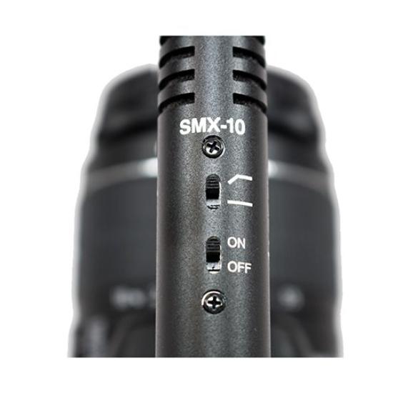 AZDEN Zewnętrzny Mikrofon Stereofoniczny Jednokierunkowy na Baterie AAA Mini Wtyczka Numer Części 001651 SMX-10 Mikrofon, Mikrofon, Zasilany, Złącze 3,5 mm,
