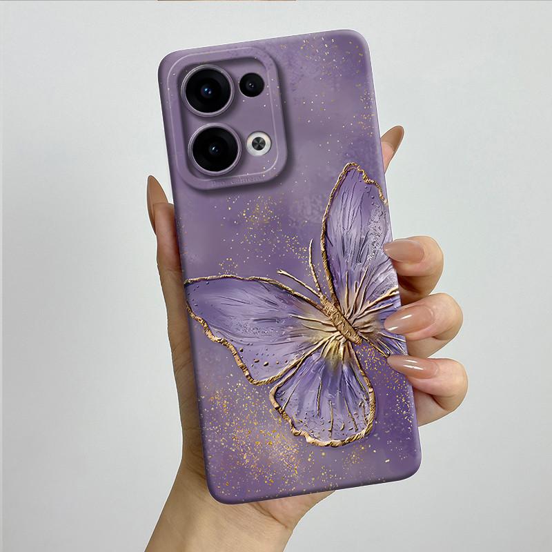 For OPPO Reno 13 CPH2689 Reno13 Phone Case Soft Silicone Funda Sweet Painted Fashion Cartoon Bumper Coque Printed Back Cover