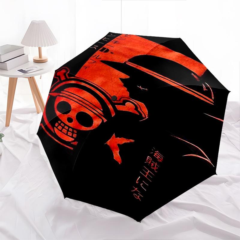 1 Stück Monkey D Luffy Automatisches Öffnen Schließen Regenschirm Winddichtes Dach, Automatischer Öffnen Schließen Knopf10172
