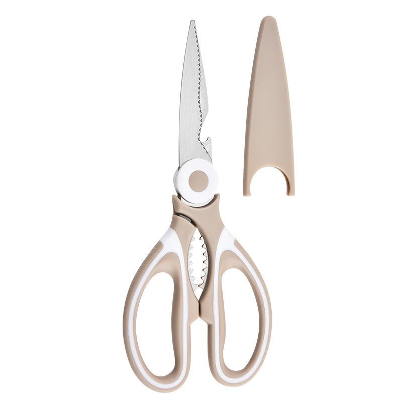 Household Sharp Stainless Steel Bone Cutting Kitchen Artifact with Cutting Cover Multi Functional Panda Scissors