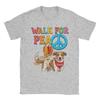 Walk for Peace Monks Aloka Dog Buddhism World Peace TShirt for Unisex Women Cotton T Shirts Short Sleeve Tees Party Clothes