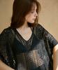 VIKINI VENDER Venus Crochet Loose Fit Cover-Up - Black