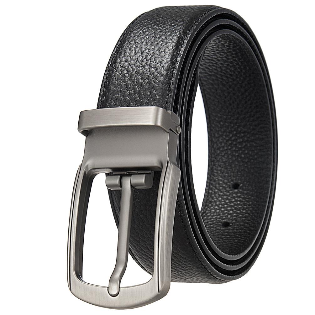 

1 шт. Модный и модный перфорированный ремень, ремень из коровьей кожи первого слоя, мужской ремень с пряжкой Ly35-35934-5 110-130CM