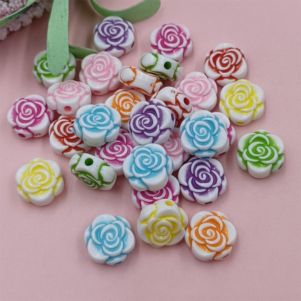 Articole de petrecere acasă Handmade DIY Colier Fulgi de zăpadă Cadouri pentru femei Fete Bijuterii acrilice Brățară 50 Buc Margele libere scoici Floare