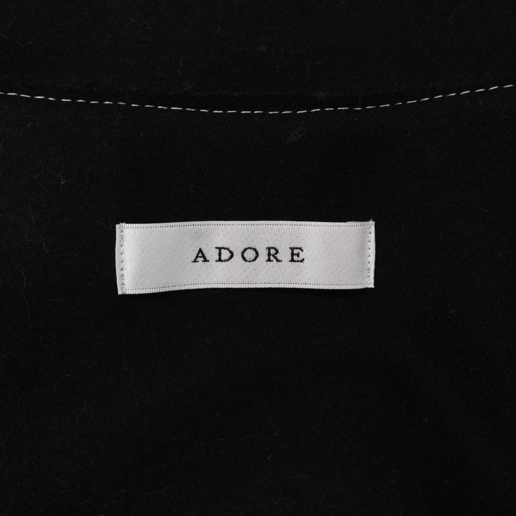 ADORE 531-0240159 Black SUPER100 Melton Gilet Hooded Sleeveless Coat coat 38 blackUsed
