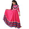 Children's Fuchsia Mexican Folk Dance Dress - Day of the Dead Costume