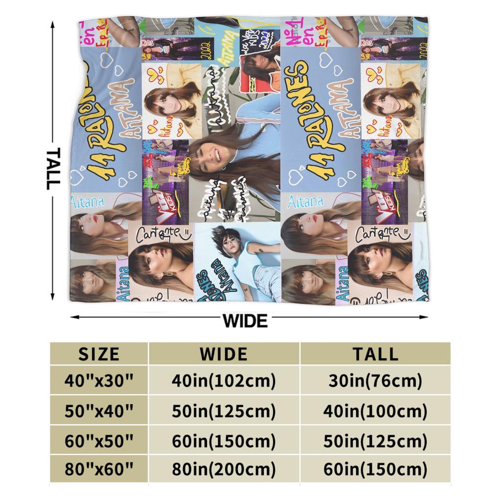 Spanish Singer Cute Aitanaed Album Blanket Decorative Flannel Throw Blanket For Couch Chair Soft Warm Quality Bedspread Gift