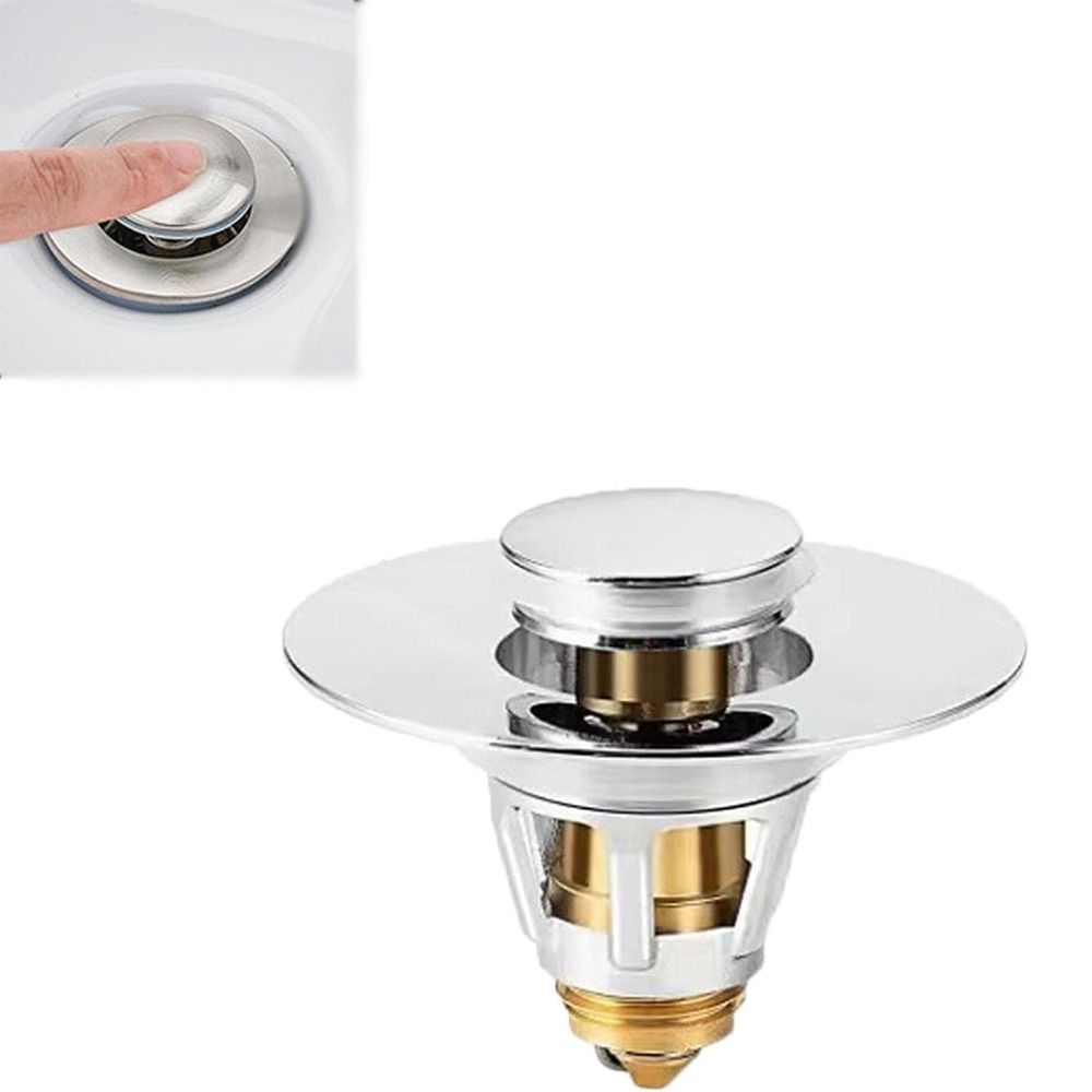 Pop Up Sink Plug Stainless Steel Drain Stopper Universal Drain Filter  Bathroom Accessories