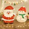 Ornamenti di Natale a Tema Babbo Natale: Set Scena Oggetto di Scena per Foto Vacanze all'Aperto