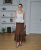 Green Butter Meadow Lace Skirt (Chocolate)