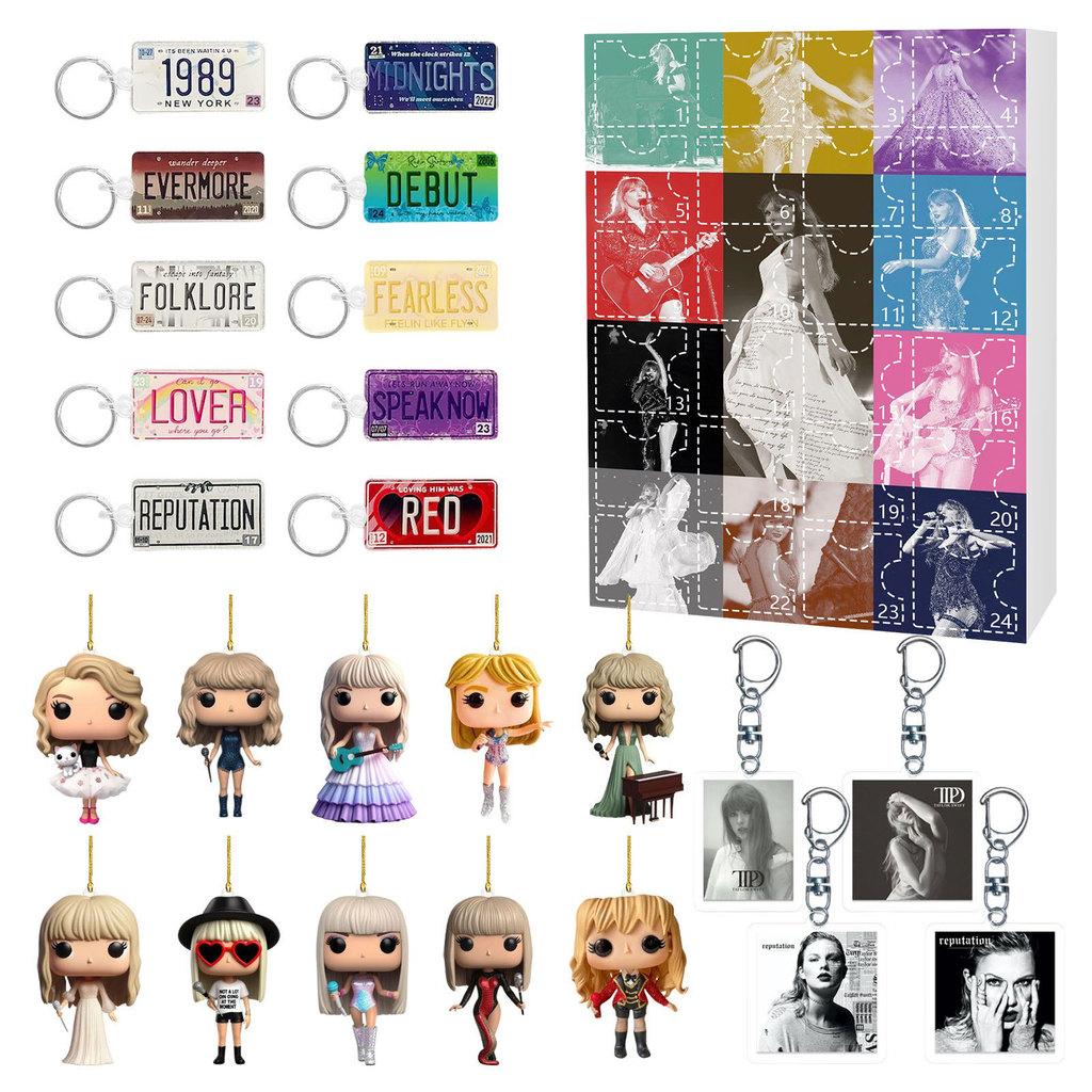

Taylor Christmas Countdown Calendar Acrylic Keychain Gift For Holiday Decor And Collectors Fans Style H
