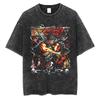 Berserk Anime Guts Charakter Vintage Gewaschenes Baumwoll-T-Shirt Retro Manga Grafik Sommer Kurzarm Locker Geschnittene Oberteile Für Männer Frauen Tägliche Freizeitkleidung