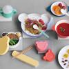 Tak (Tack) KIDS DISH Gift Box Bear Lucky 7 Kids Dish Gift Box Bear Lucky Seven Peach JTN-1030-PC