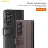 AMORUS For Samsung Galaxy A55 5G Stand Cases Calf Texture Genuine Split Leather Wallet Phone Cover