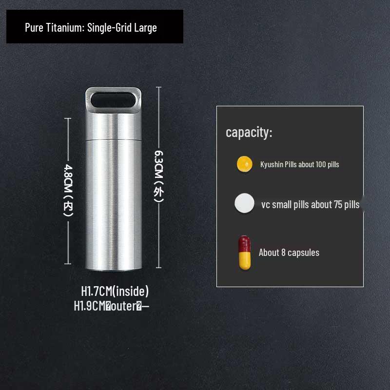 Waterproof Stainless Steel Mini Pill Box - Portable, Moisture-Proof Travel Medication Container