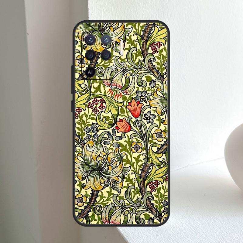 

William Morris Lodden For OPPO A80 A60 A40 A5 A6 Pro A15 A17 A57 A16 A76 A96 A18 A38 A58 A78 A98 A54 A74 A94 Case OPPO A57 5G