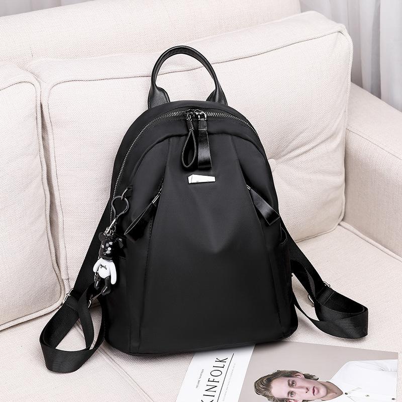 Double shoulder waterproof backpack ins wind women's Oxford cloth fashion new Korean version schoolbag women's simple outdoor leisure big