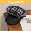 Elegant Eightpanel Hat With Grid Design For Womens Seasonal Fashion And Warmth